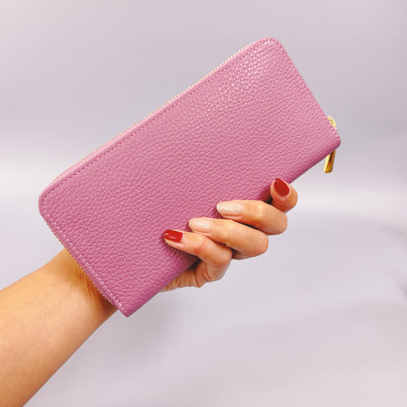 ラウンド長財布 Zip-Around Wallet イタリア革 シュリンク