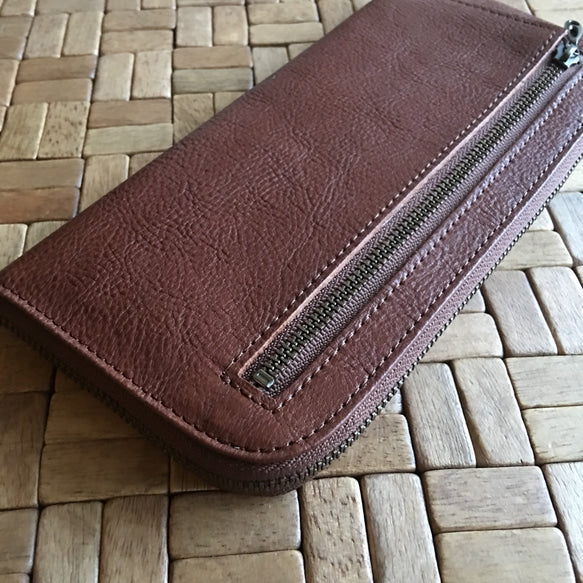 薄くて軽くて大容量なL字長財布 14枚カードポケット 牛革 日本製