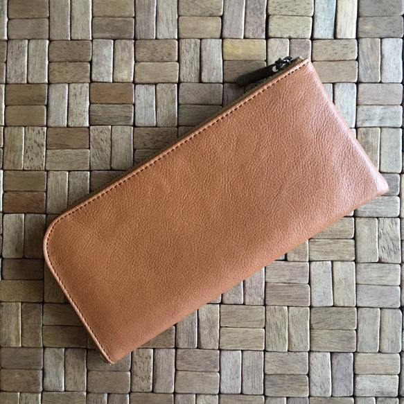 薄くて軽くて大容量なL字長財布 14枚カードポケット 牛革 日本製