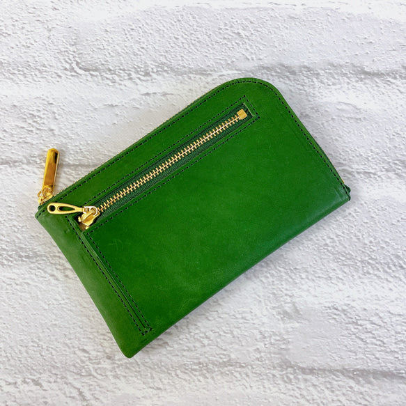 【育てる革シリーズ】 イタリアンレザー 薄くて軽いコンパクトな財布 10枚カード maine