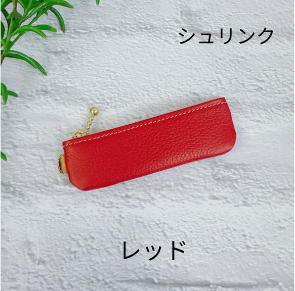 コインが見やすくたっぷり入る長細いコインケース シュリンク ビタミンカラー