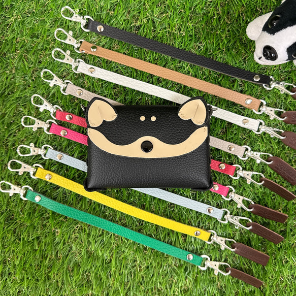 《動物シリーズ:柴犬》 使い道いろいろ!軽くて便利なストラップ付きミニポーチバッグ Squeeze
