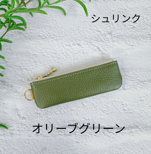 コインが見やすくたっぷり入る長細いコインケース シュリンク ビタミンカラー