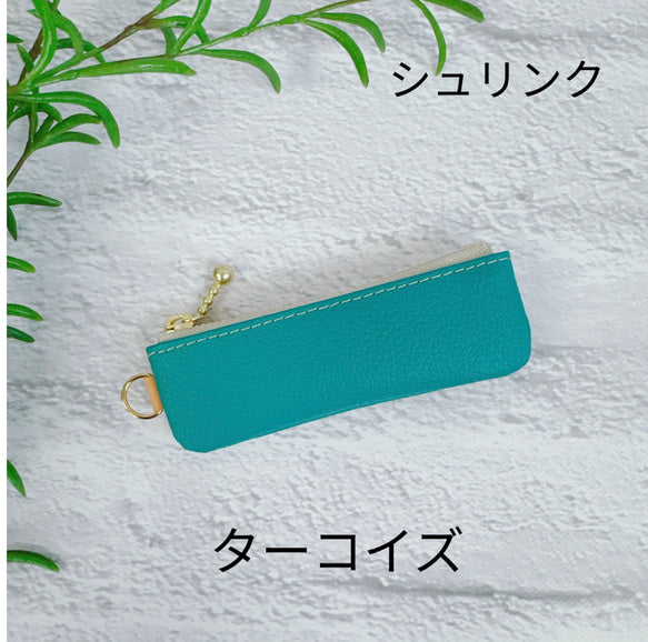 コインが見やすくたっぷり入る長細いコインケース シュリンク ビタミンカラー