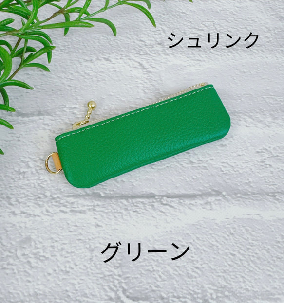 コインが見やすくたっぷり入る長細いコインケース シュリンク ビタミンカラー