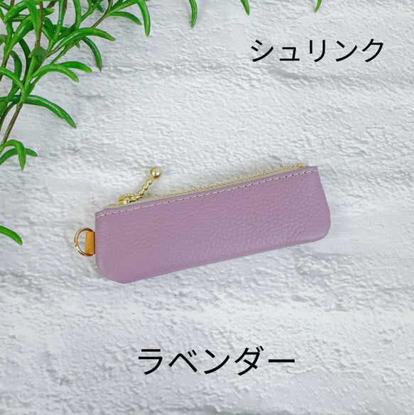 コインが見やすくたっぷり入る長細いコインケース シュリンク ビタミンカラー