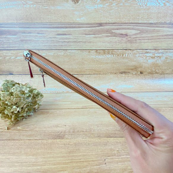 薄くて軽くて大容量なL字長財布 14枚カードポケット 牛革 カラフル 日本製 Squeeze