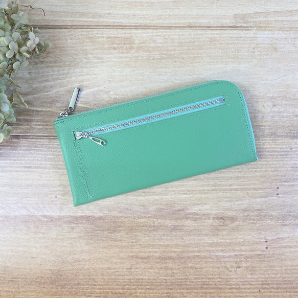 薄くて軽くて大容量なL字長財布 14枚カードポケット 牛革 カラフル 日本製 Squeeze