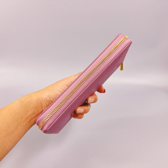 ラウンド長財布 Zip-Around Wallet イタリア革　シュリンク