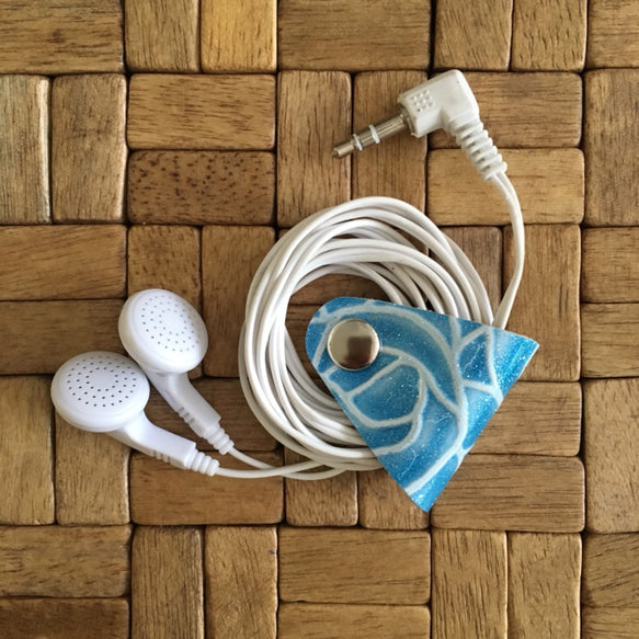 牛革製 コードクリップ 3個セット エナメルローズ スクィーズ