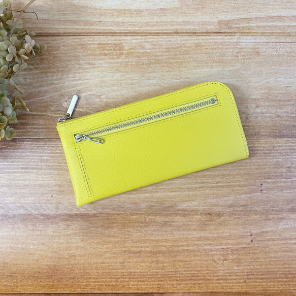 薄くて軽くて大容量なL字長財布 14枚カードポケット 牛革 カラフル 日本製 Squeeze
