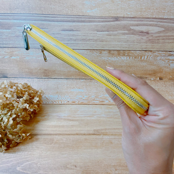 薄くて軽くて大容量なL字長財布 14枚カードポケット 牛革 カラフル 日本製 Squeeze