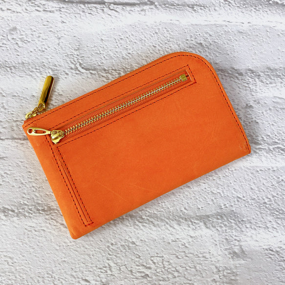 【育てる革シリーズ】 イタリアンレザー  薄くて軽いコンパクトな財布  10枚カード  maine