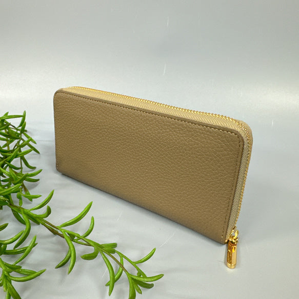 ラウンド長財布 Zip-Around Wallet イタリア革　シュリンク