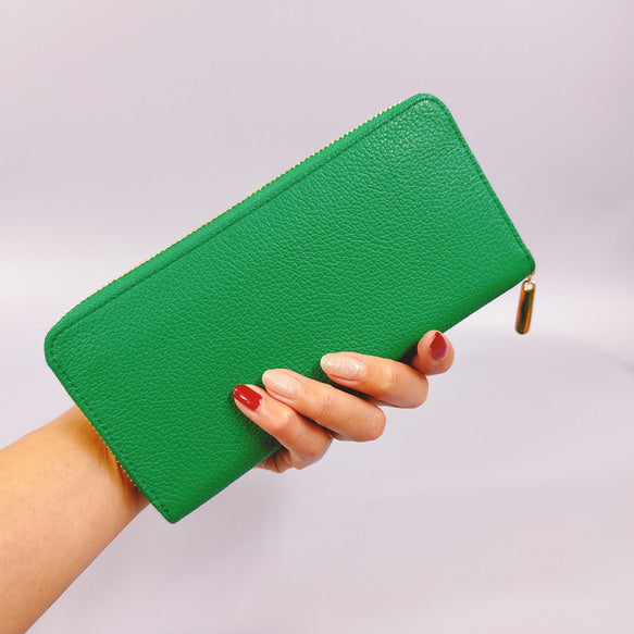ラウンド長財布 Zip-Around Wallet イタリア革　シュリンク