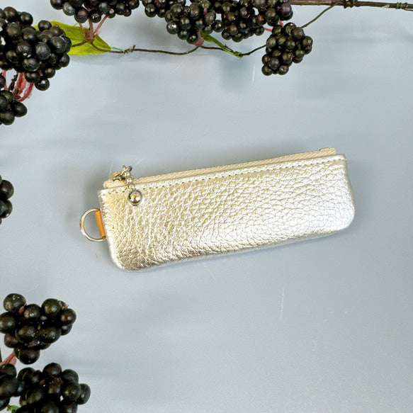 コインが見やすくたっぷり入る長細いコインケース 牛革 スクイーズ