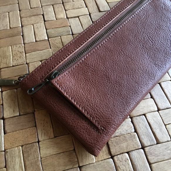 薄くて軽くて大容量なL字長財布 14枚カードポケット 牛革 日本製