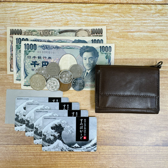 薄くて使いやすいコンパクトな三つ折り財布