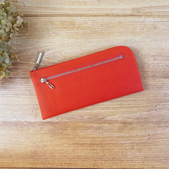 薄くて軽くて大容量なL字長財布 14枚カードポケット 牛革 カラフル 日本製 Squeeze