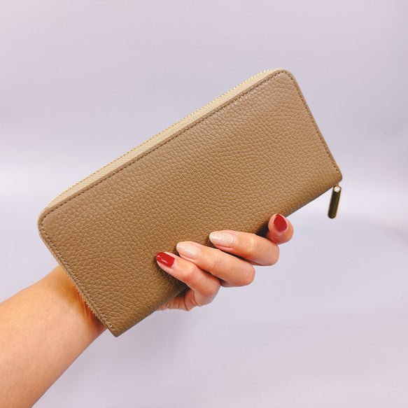 ラウンド長財布 Zip-Around Wallet イタリア革　シュリンク