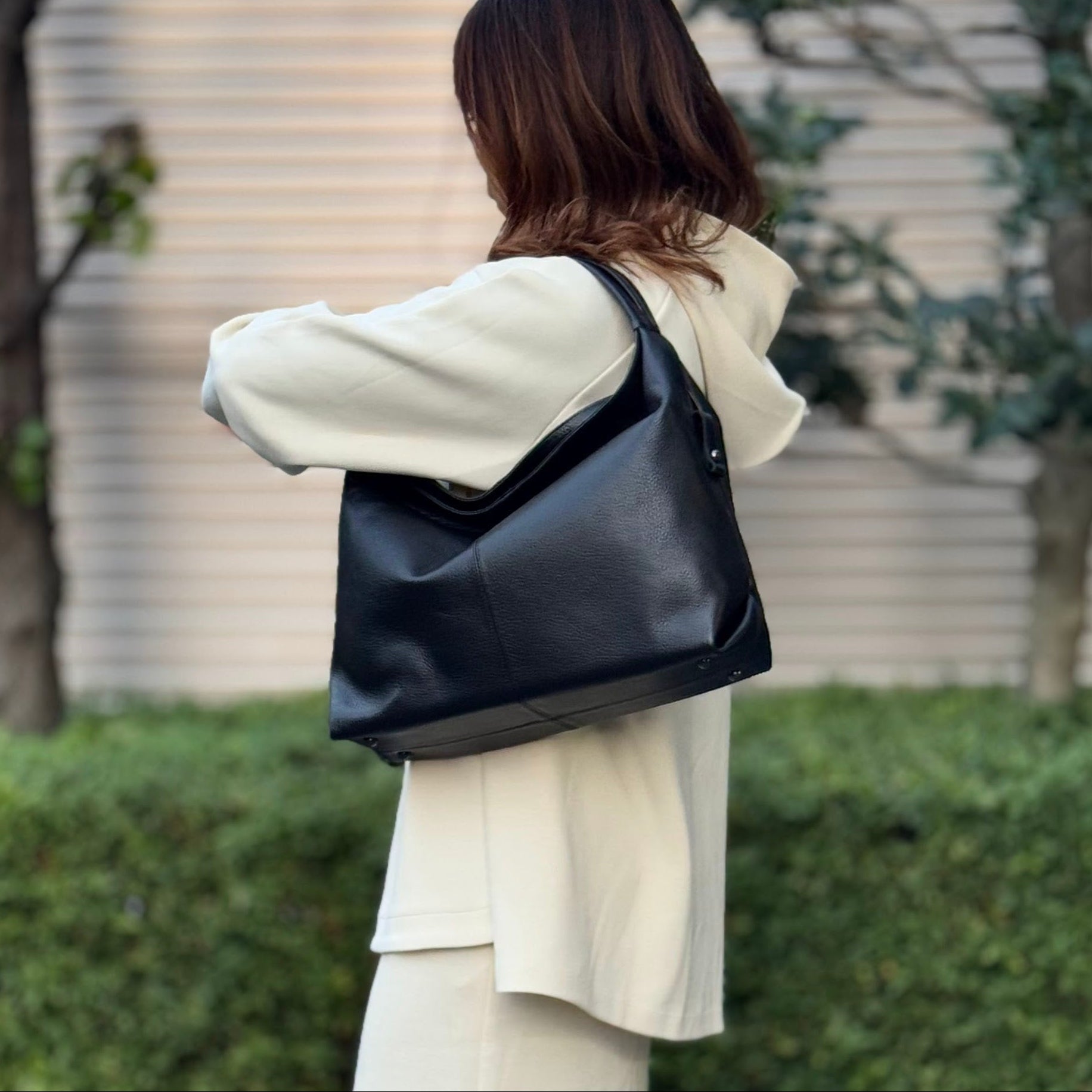 口折れ バッグ 牛革 シュリンク