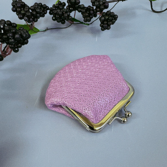 ぷっくり革のがまぐち 牛革 レース型押　【スクイーズ】