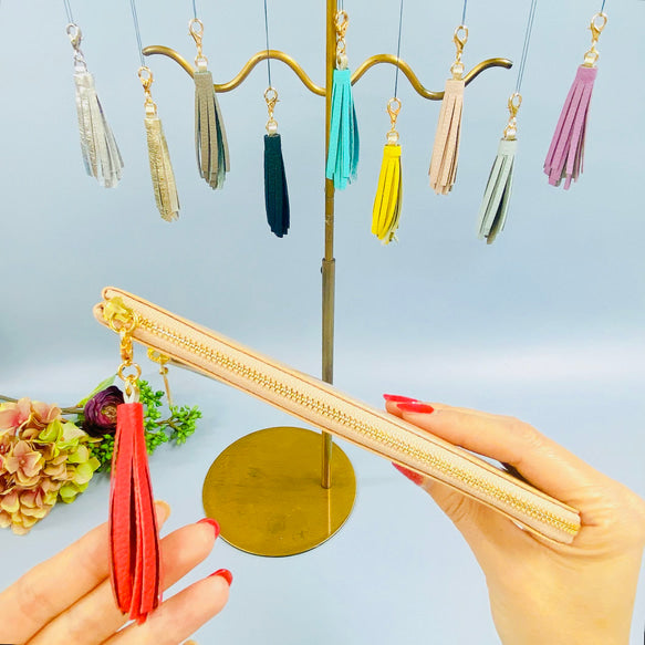 ゆれるタッセル小物チャーム　選べる10色