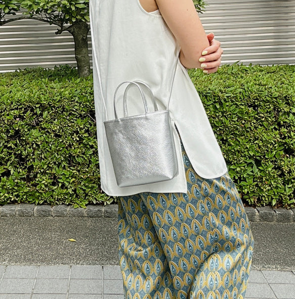 すっきり2wayミニショルダー シルバー箔 シュリンク