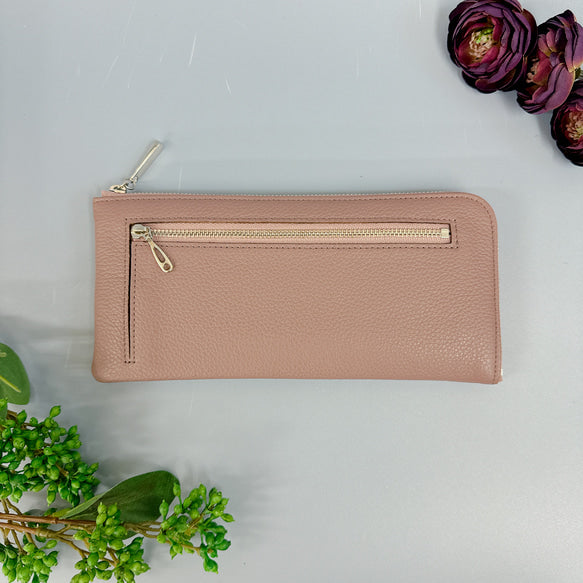 薄くて軽いL字長財布 24枚カード イタリアンレザー シュリンク