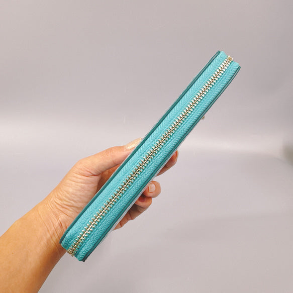 ラウンド長財布 Zip-Around Wallet  エナメル革ローズ  【スクイーズ】